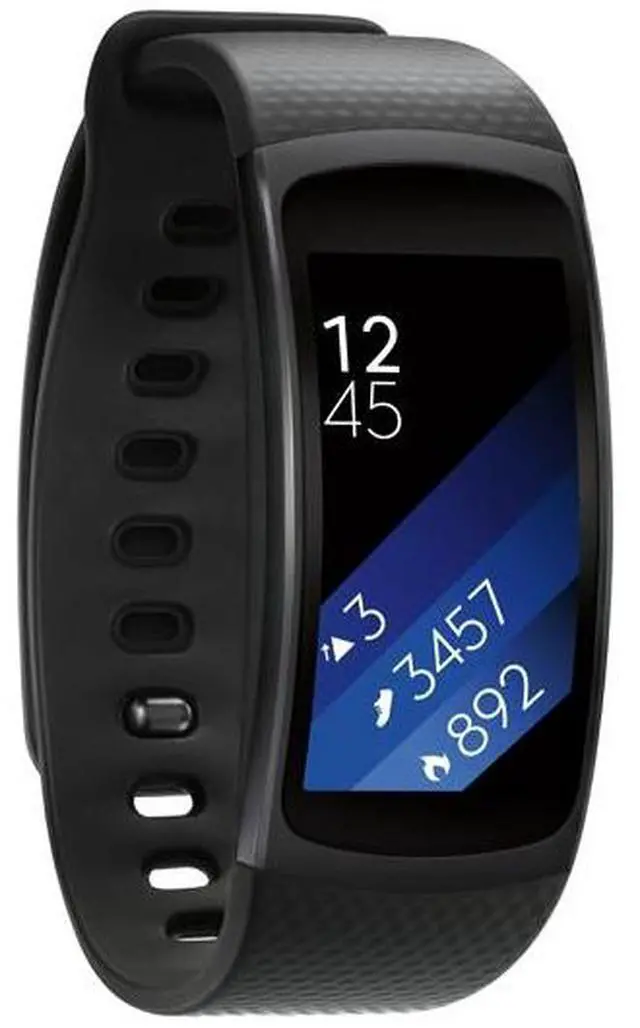 Alt view image 4 of 4 - Samsung - Gear Fit 2 Fitness Watch - Heart Rate Sm - Black - SM-R3600DANXAR - Very Good Condition (B Grade)