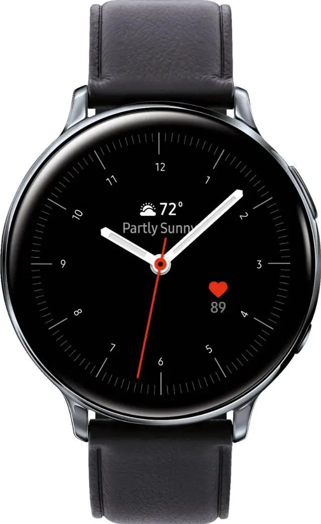 Main image of Samsung - Galaxy Watch Active 2 Smartwatch - 44mm - Stainless Steel LTE (Unlocked) - Silver - SM-R825USSAXAR - Good Condition