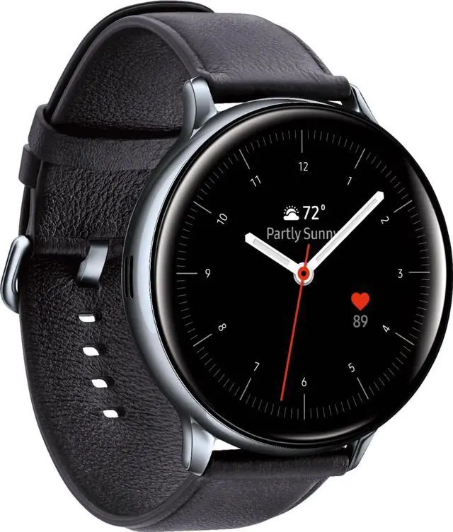 Alt view image 2 of 4 - Samsung - Galaxy Watch Active 2 Smartwatch - 44mm - Stainless Steel LTE (Unlocked) - Silver - SM-R825USSAXAR - Good Condition