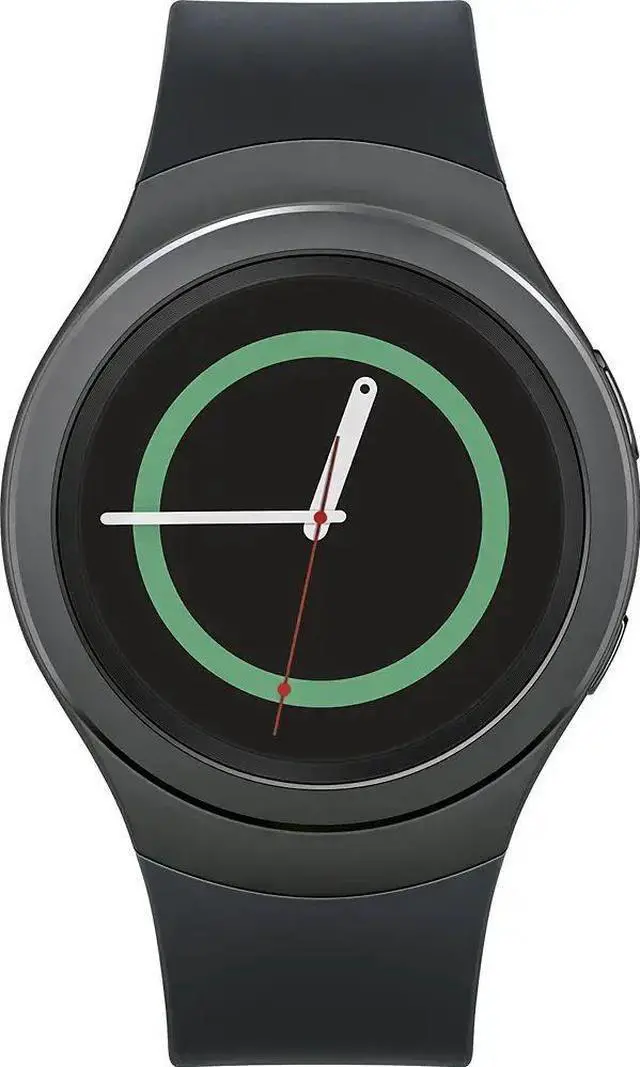 Main image of Samsung - Gear S2 Smartwatch - 42mm - Stainless Steel - Black Elastomer - SM-R7200ZKAXAR - Excellent Condition (A Grade)