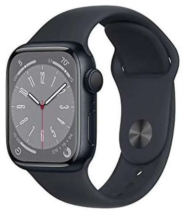 Main image of Apple Watch Series 8 (GPS) 41mm Aluminum - Midnight Sport Band - S/M - MNU73LL/A - Good Condition