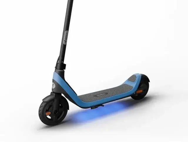 Alt view image 3 of 7 - Segway - C2 Lite Kids Electric Kick Scooter w/5.6 mi Max Range & 9.9mph Top Speed - Blue - (Grade A) - Excellent Condition