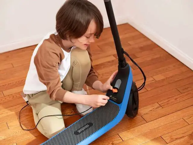 Alt view image 7 of 7 - Segway - C2 Lite Kids Electric Kick Scooter w/5.6 mi Max Range & 9.9mph Top Speed - Blue - (Grade A) - Excellent Condition