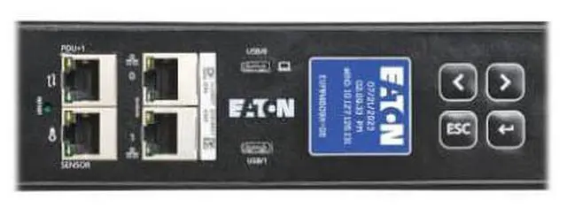 Alt view image 3 of 5 - Eaton 3-Phase Managed Rack PDU G4 Server Cabinet Power Distribution Unit, 208V, 42 Outlets, 48A, 17.3kW, 460P9W Input, 6 ft Cord, 0U Vertical Mount, Data Center Use