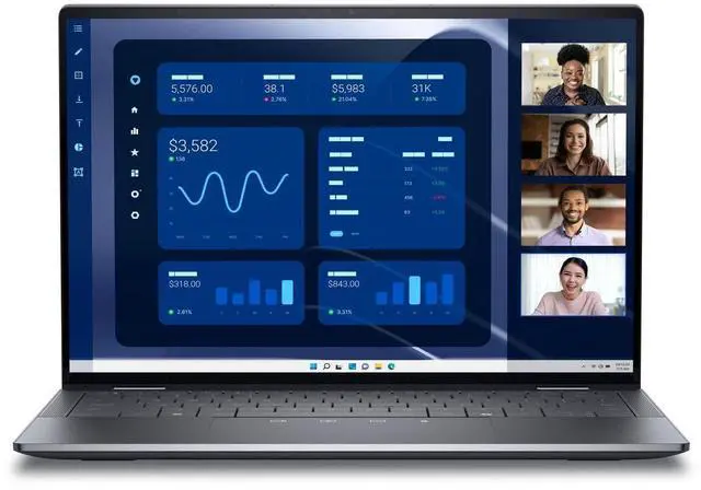 Alt view image 7 of 7 - Dell Latitude 9000 (9450) 2-in-1 Laptop - 14 inch QHD+ (2560 x 1600) 500-nits Touch Display - Intel Core Ultra 7-165U - 512GB SSD - 16GB RAM - Win11 pro