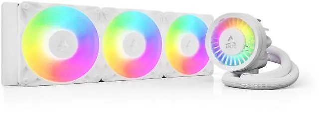 Main image of ARCTIC Liquid Freezer III Pro 360 A-RGB (White) - AIO CPU Cooler, 3 x 120 mm Water Cooling, 38 mm Radiator, PWM Pump, VRM Fan, AMD AM5/AM4, Intel LGA1851/1700 Contact Frame - White
