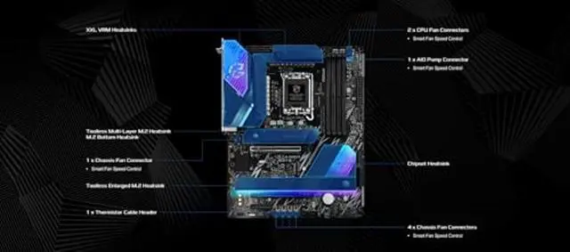 Alt view image 4 of 5 - ASRock Intel Core Ultra Z890 Lightning WiFi 7 Phantom Gaming 9066 MHz DDR5 256 GB ATX Motherboard M.2 LGA1851RL-ILM