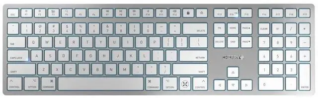 Main image of Cherry Americas JK-9110US-1 Kw 9100 Slim Wrls & Rechargablewrls Keyboard For Mac Silver/white