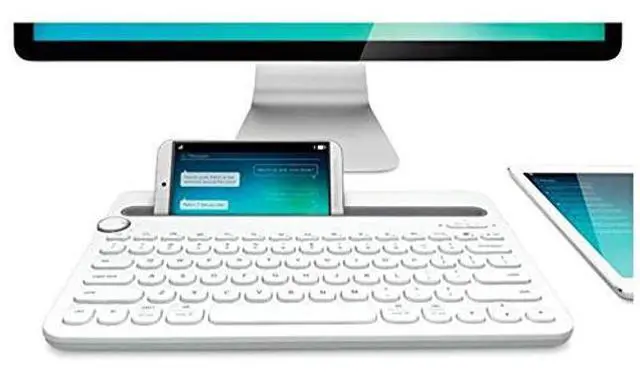 Alt view image 2 of 2 - Logitech Bluetooth Multi-Device Keyboard K480 - White - for Windows and Mac Computers, Android and iOS Tablets and Smartphones