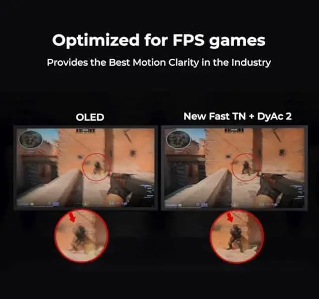 Alt view image 4 of 5 - BenQ Zowie XL2586X+ 24.1 New Fast TN 600Hz Gaming Monitor, DyAc 2, 1080p, Auto Game Mode by XL Setting to Share, Height Adjustment Powered by Industrial-Grade Bearing Design, S Switch, Shielding Hood