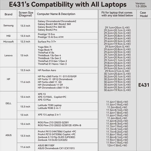 Alt view image 2 of 5 - Smatree 13inch Laptop Sleeve for 13.4inch ASUS ROG Flow Z13 2025 GZ302/2023/2022, for 13.3inch ASUS ProArt PX13 HN7306/PZ13 HT5306, for Zenbook 13 OLED UX325,Zenbook S 13 Flip OLED UP5302 Laptop(E431)