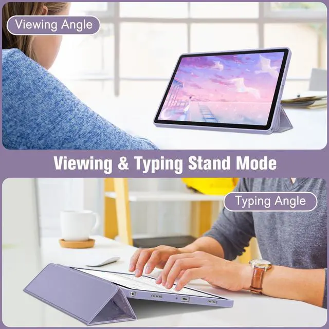 Alt view image 4 of 5 - Fintie Case for Samsung Galaxy Tab A9 Plus 11 Inch 2023 Model (SM-X210/X216/X218), Shockproof Cover with Clear Transparent Back Shell + Slim Keyboard Case