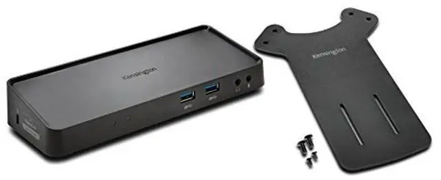 Main image of Kensington Universal USB3.0 Mountable Dual Display Docking Station for Windows, Mac, and Surface (Dual Video HDMI & DVI / VGA, 6 USB Ports, Gigabit Ethernet, Audio)