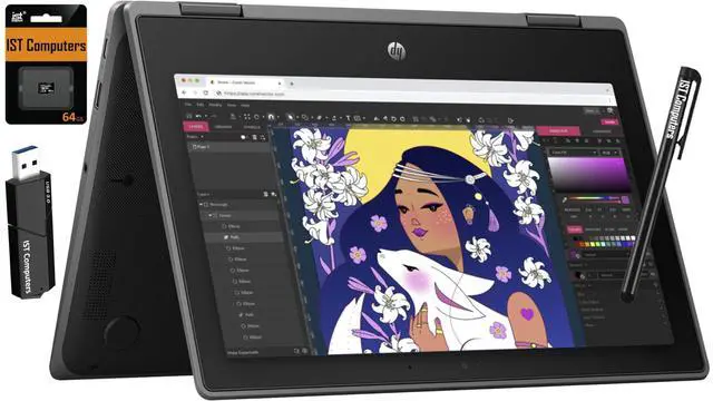 Main image of HP Chromebook Pro X360 Fortis 11 2-in-1 Laptop (11.6" Touchscreen, Intel Processor, 4GB RAM, 96GB Storage), Ruggedized & Spill-Resistant, Convertible, Students & Education, Webcam, Chrome OS