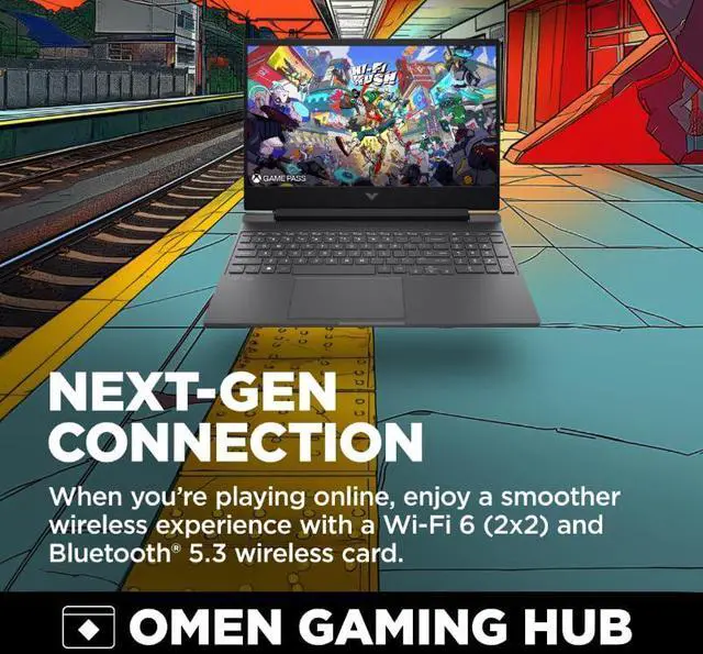 Alt view image 4 of 5 - HP Victus 15.6" FHD 144Hz Gaming Laptop, AMD Ryzen 5-7535HS, AMD Radeon RX 6550M (Beats RTX 2050), Backlit Keyboard, Windows 11 Home, w/Cloth (64GB RAM |1TB PCIe SSD)