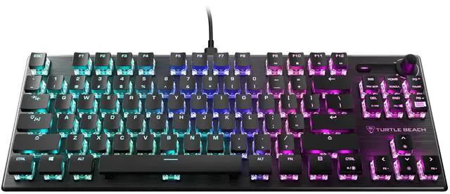 Main image of Turtle Beach Vulcan TKL Tenkeyless Linear Mechanical Titan Switch PC Gaming Keyboard with Per-Key AIMO RGB Lighting, Anodized Aluminum Top Plate and Detachable USB-C Cable - Black