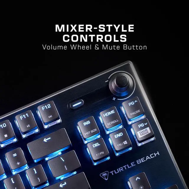 Alt view image 3 of 5 - Turtle Beach Vulcan TKL Tenkeyless Linear Mechanical Titan Switch PC Gaming Keyboard with Per-Key AIMO RGB Lighting, Anodized Aluminum Top Plate and Detachable USB-C Cable - Black