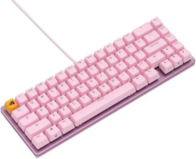 Alt view image 3 of 5 - Glorious Gaming Keyboard - GMMK 2 - TKL Hot Swappable Mechanical Keyboard, Red Switches, Wired, Keyboard with Lights, Compact Keyboard - 65% Percent Keyboard (Pink RGB Keyboard)