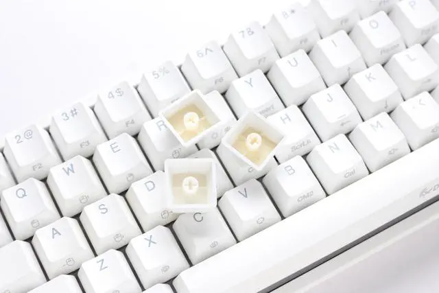 Alt view image 4 of 5 - Ducky One 2 Pro Mini White Edition Mechanical Keyboard, RGB LED - Cherry Blue (US)