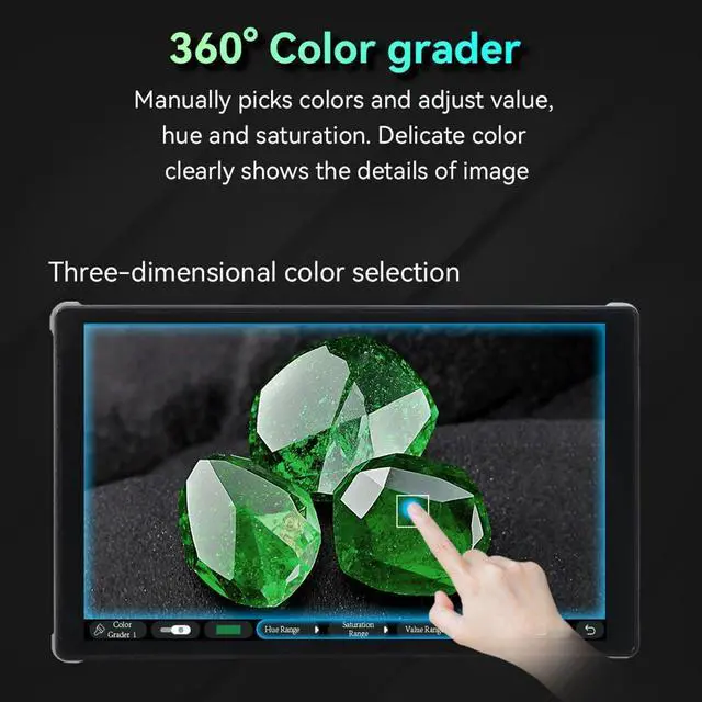 Alt view image 3 of 5 - PortKeys PL5 5.4" 4K HDMI Touchscreen Video Monitor, 500nit Camera Field Live Streaming Capture Card, Vertical Shooting Stretch, 360 Color Grader USB 3.0 Interface Simul for Streaming