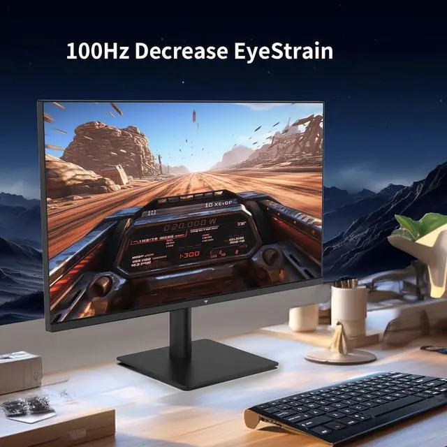 Alt view image 4 of 5 - KTC 27 Inch QHD(2560 * 1440) 100Hz Computer Monitor - IPS Panel, Anti-Blue Light Screen, 100% High Color Gamut, 123% sRGB, Support FreeSync and GSync, PC Monitor for Casual Gaming and Working
