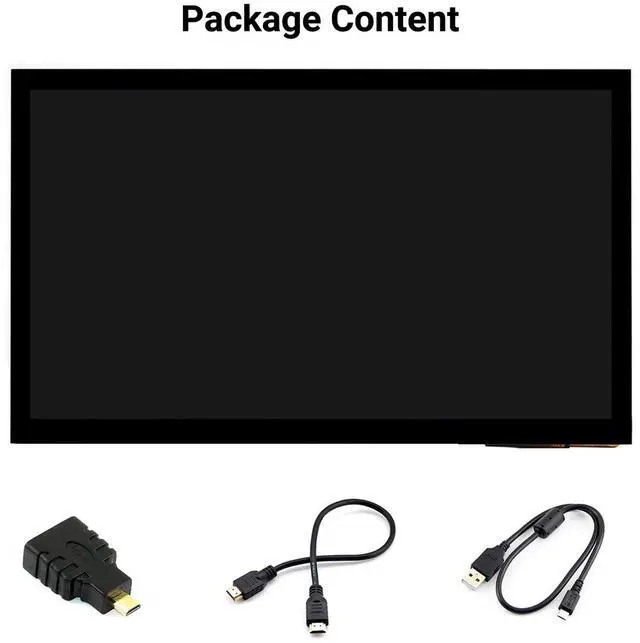 Alt view image 2 of 5 - waveshare 10.1inch Capacitive Touch Screen LCD Compatible with Raspberry Pi 5/4B/3B+/3A+/2B/B+/A+/Zero/Zero W/WH/Zero 2W CM3+/4 1024x600, HDMI IPS 10-Points Touch Supports Windows/Jetson Nano