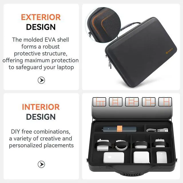 Alt view image 4 of 5 - Smatree MobileBase Laptop Shoulder Sleeve for 15.3 inch Macbook Air M4 2025/M3 2024/M2 A3114, for 16 inch Macbook Pro M4 2024/M3/M2 2023 A2991 A2780 A2485, Hard Laptop Carrying Case with Stand (A485S)