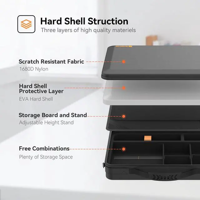 Alt view image 5 of 5 - Smatree MobileBase Laptop Shoulder Sleeve for 15.3 inch Macbook Air M4 2025/M3 2024/M2 A3114, for 16 inch Macbook Pro M4 2024/M3/M2 2023 A2991 A2780 A2485, Hard Laptop Carrying Case with Stand (A485S)