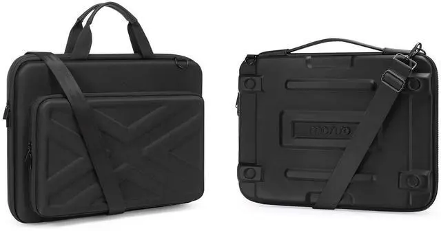 Main image of MOSISO 15.6 inch Hard Shell Laptop Case for Men Women with Front Pocket & Abstract Geometric Hard Shell Laptop Case Sleeve, Black