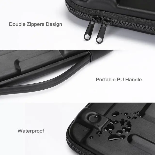 Alt view image 5 of 5 - MOSISO 15.6 inch Hard Shell Laptop Case for Men Women with Front Pocket & Abstract Geometric Hard Shell Laptop Case Sleeve, Black