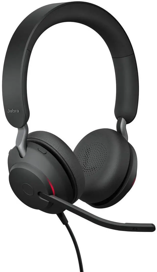 Alt view image 4 of 5 - Jabra Evolve2 40 SE - Wired Stereo Headset with Noise Cancelling and 3 Microphone Technology - USB-C Cable - Certified for MS Teams - Also Compatible with Other Platforms - Black