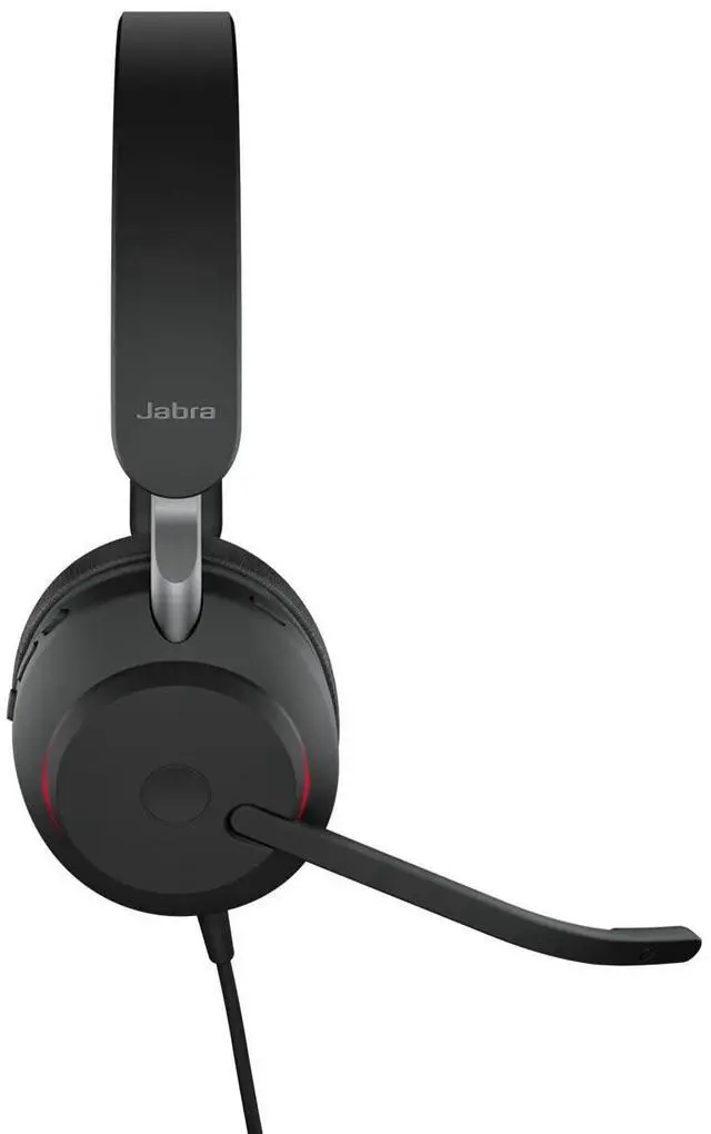 Alt view image 5 of 5 - Jabra Evolve2 40 SE - Wired Stereo Headset with Noise Cancelling and 3 Microphone Technology - USB-C Cable - Certified for MS Teams - Also Compatible with Other Platforms - Black