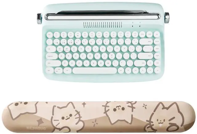Main image of YUNZII ACTTO B303 Wireless Keyboard(B303, Sweet Mint), Keyboard Wrist Rest(Cat)
