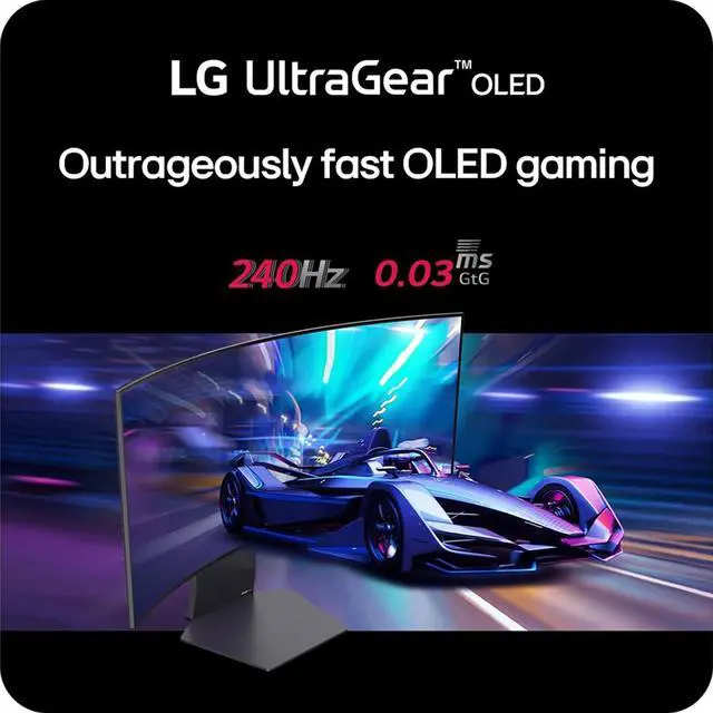 Alt view image 3 of 5 - LG 39" Ultragear OLED Curved Gaming Monitor - WQHD 240Hz, 0.03ms, NVIDIA G-Sync Compatible, 800R Curvature, USB Type-C, DisplayHDR True Black 400