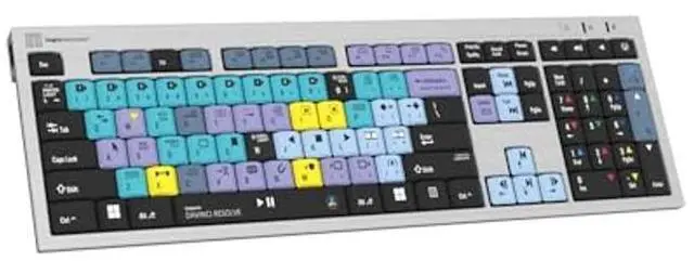 Alt view image 2 of 5 - Logickeyboard 'Slimline' Designed for Editing in Blackmagic's Davinci Resolve on Windows PC * p/n LKB-RESC-AJPU-US