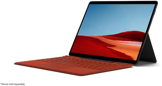 Alt view image 2 of 4 - Microsoft Surface Pro X Signature Keyboard with Slim Pen - Poppy Red, 25O-00021