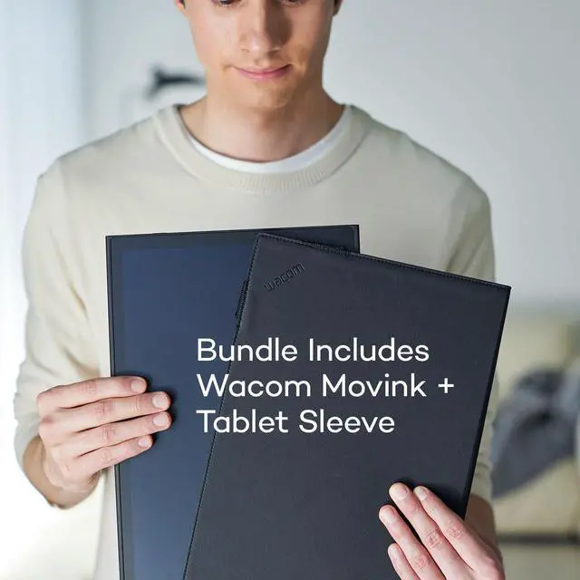 Alt view image 2 of 5 - Wacom Movink Drawing Tablet with Screen - 13.3" OLED Touchscreen Display Graphic Art Tablet w/Pro Pen 3 - Professional Graphic Design & Student Animation Tablet Bundle with Wacom Sleeve