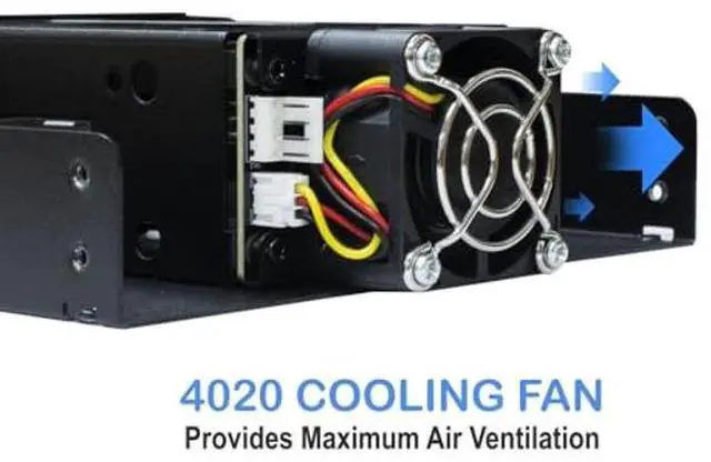 Alt view image 3 of 5 - Kingwin 5.25" Bay Backplane Mobile Rack Enclosure for 2 x 2.5 U.2/U.3 NVMe SSDs, SlimSAS Connectivity, Hot-Swap Tray, Tool-Free Installation, Durable Metal Build, High-Speed Storage Solution