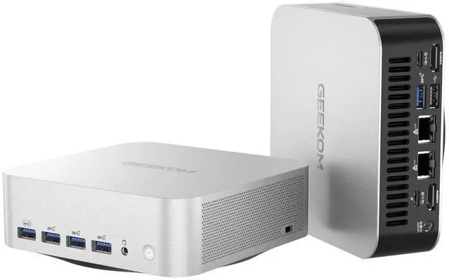 Main image of GEEKOM A8 Max AI Mini PC, AMD Ryzen 9 8945HS, 2.5Gbps Dual LAN Port Mini Gaming PC with 32GB DDR5 2TB M.2 2280 NVMe SSD, Mini PC Windows 11 Pro/Wi-Fi 6E/BT 5.2/USB4/8K