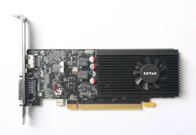 Alt view image 2 of 5 - ZOTAC GeForce GT 1030 2GB GDDR5 64-bit PCIe 3.0 DirectX 12 HDCP Ready Low Profile Video Card ZT-P10300A-10L