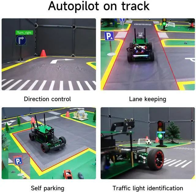 Alt view image 2 of 5 - Yahboom Autonomous Driving Professional Kit AI Visual Recognition Function Python Programming ROS Adults Robotic kit Ackerman Chassis Python (with Jetson TX2-NX)