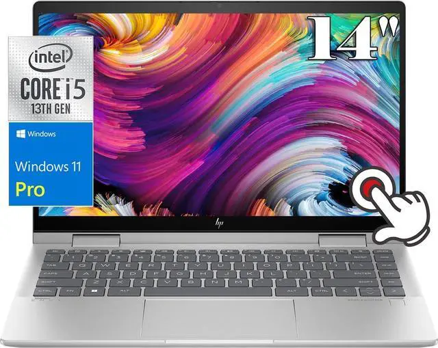 Alt view image 3 of 5 - HP Envy x360 2-in-1 Laptop, 14" FHD Touchscreen Display, Intel Core i5-1335U Processor, 8GB RAM 2TB SSD, Fingerprint reader, Backlit Keyboard, Bluetooth 5.3, Wi-Fi 6E, Windows 11 Pro, Silver