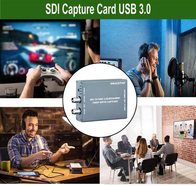 Alt view image 2 of 5 - SDI Video Capture Card with SDI Loop Out/HDMI, SDI to HDMI Converter, 1080P60fps SDI to USB3.0 Audio Video Capture Device with SDI Loopout USB Video Record for SDI Camera Live Streaming