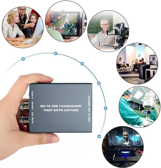 Alt view image 4 of 5 - SDI Video Capture Card with SDI Loop Out/HDMI, SDI to HDMI Converter, 1080P60fps SDI to USB3.0 Audio Video Capture Device with SDI Loopout USB Video Record for SDI Camera Live Streaming