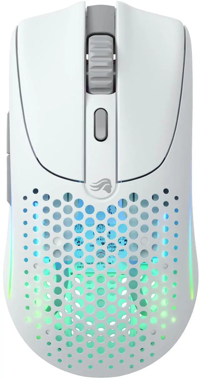 Alt view image 2 of 5 - Glorious Gaming Model O 2 Wireless Gaming Mouse - Hybrid 2.4GHz & Bluetooth Wireless, 68g Superlight, Long Battery Life, 26k BAMF 2.0 Sensor, RGB, Ambidextrous, 6 Buttons, PTFE Feet - White