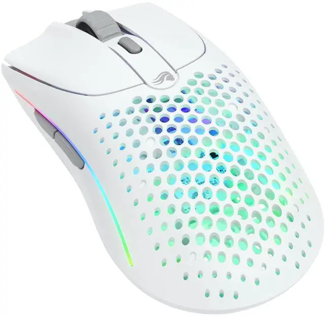 Main image of Glorious Gaming Model O 2 Wireless Gaming Mouse - Hybrid 2.4GHz & Bluetooth Wireless, 68g Superlight, Long Battery Life, 26k BAMF 2.0 Sensor, RGB, Ambidextrous, 6 Buttons, PTFE Feet - White