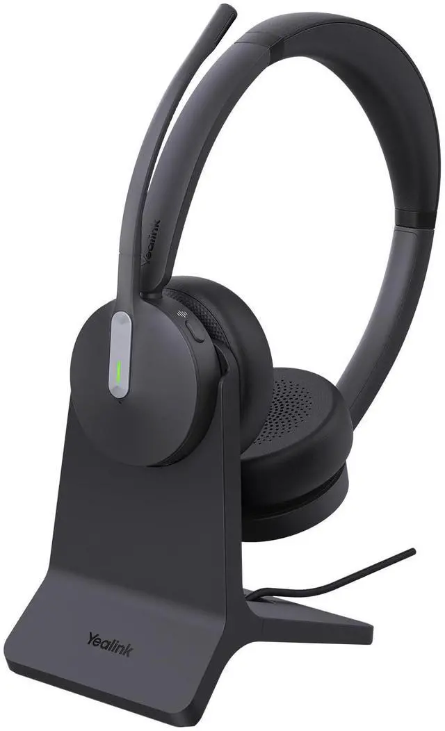Main image of Yealink BH70 Dual UC Wireless Headset with Charging Stand, UC Compatible Bluetooth Headphone with Mic for Work, up to 35h Talk Time, 147g All-Day Comfort Perfect for Open Office Hybrid Work, USB-A