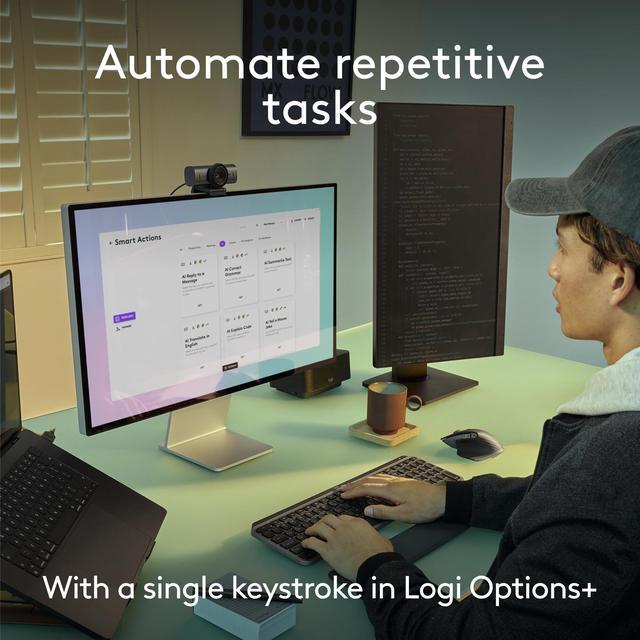 Alt view image 4 of 5 - Logitech MX Keys S for Mac, Wireless Keyboard, Fluid, Precise Laptop-Like Typing, Programmable Keys, Backlit, Bluetooth USB C Rechargeable for MacBook Pro, MacBook Air, iMac, iPad - Space Grey