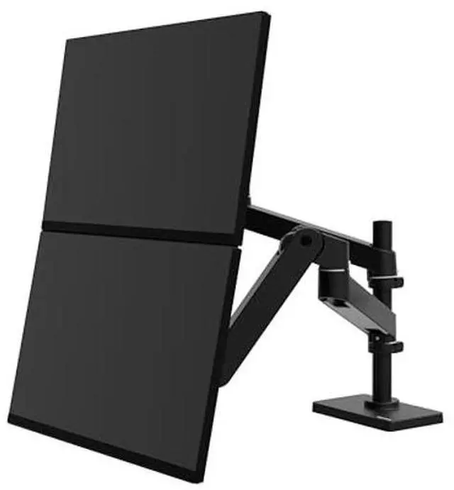 Alt view image 3 of 4 - Ergotron - Upgraded LX Pro Premium Vertical Stacking Dual Monitor Arm, VESA Desk Mount - for 2 Monitors Up to 24 Inches, 4 to 22 lbs Each - Matte Black
