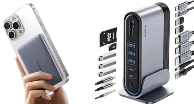 Main image of Baseus 17-in-1 Docking Station & 0.3" Slim Magsafe Power Bank